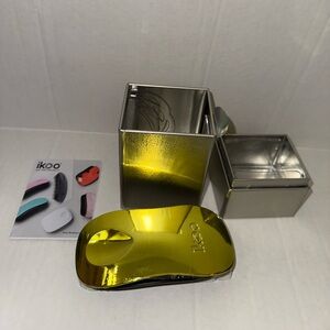 ikoo Home Detangle Brush – Black/Gold – New in Box – Soleil Pocket Brush